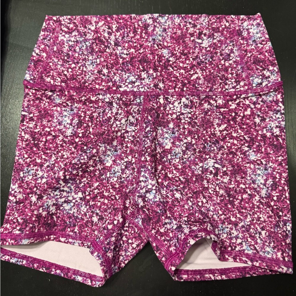 All in Motion Women's Purple Patterned Bike Shorts